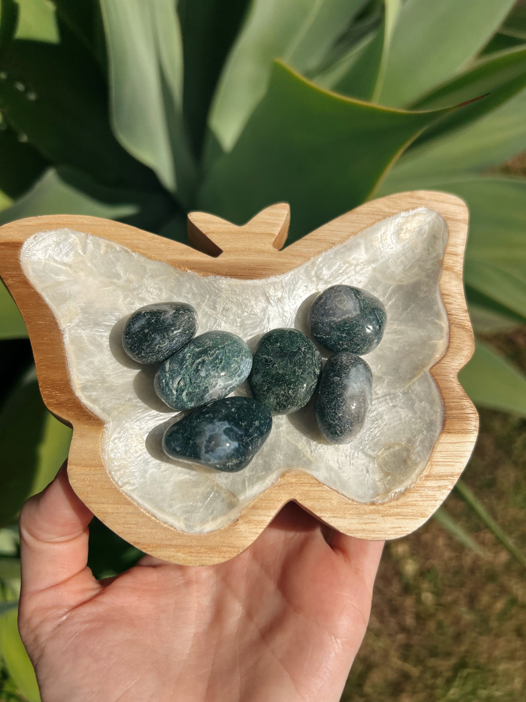 Moss Agate Tumble Stone